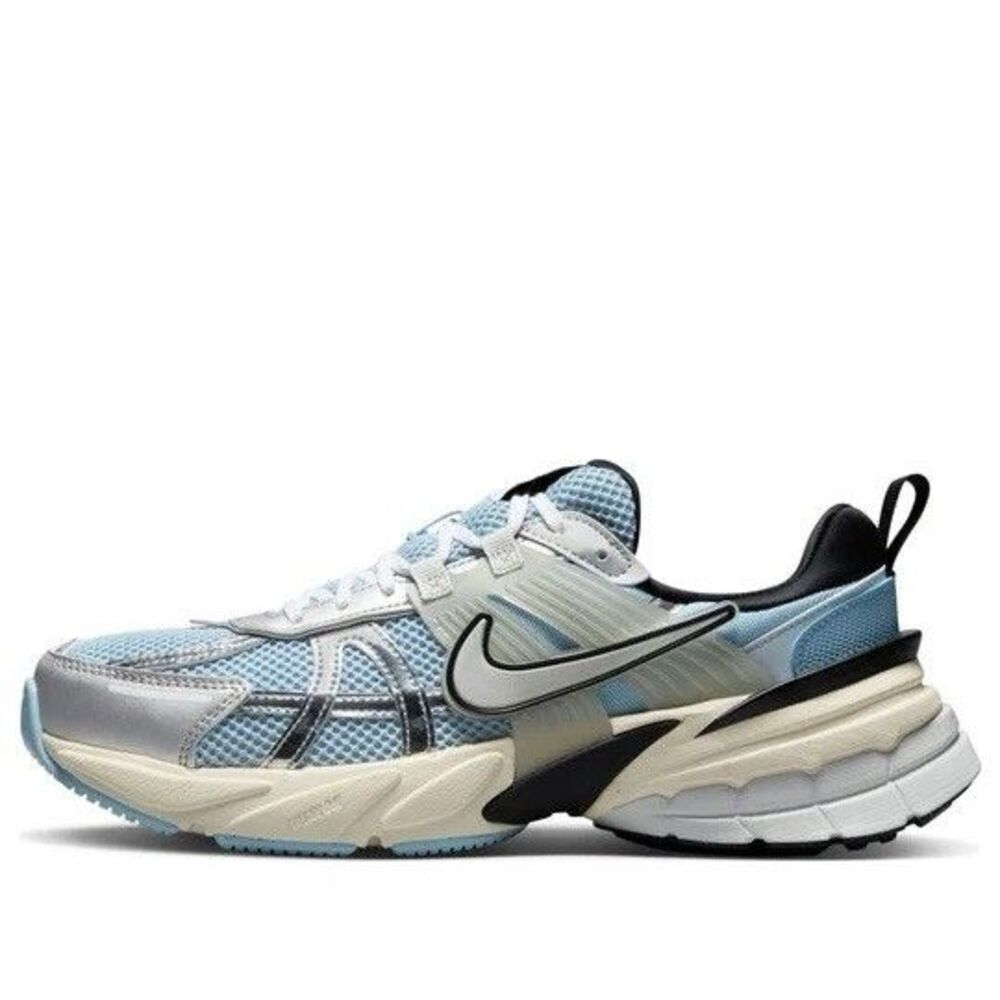 Size 5 Nike V2K Run Psychic Blue Metallic Silver Womens Running Shoes HF1876-400